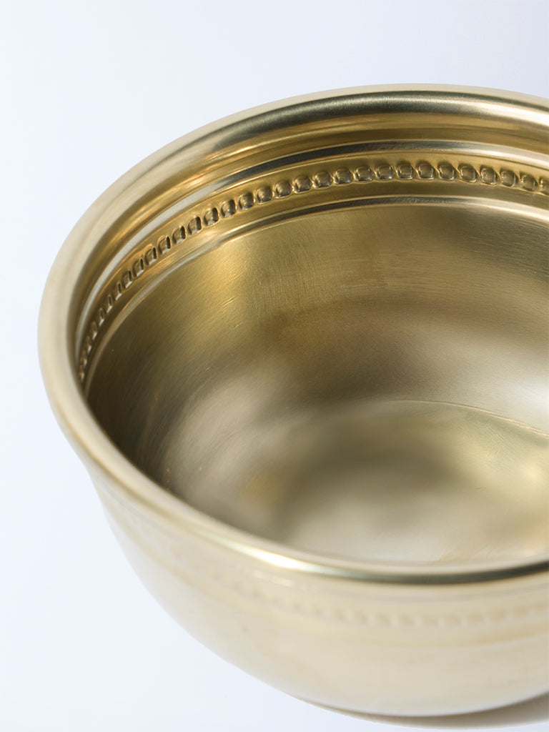 Westside Home Gold Beaded Serving Bowl