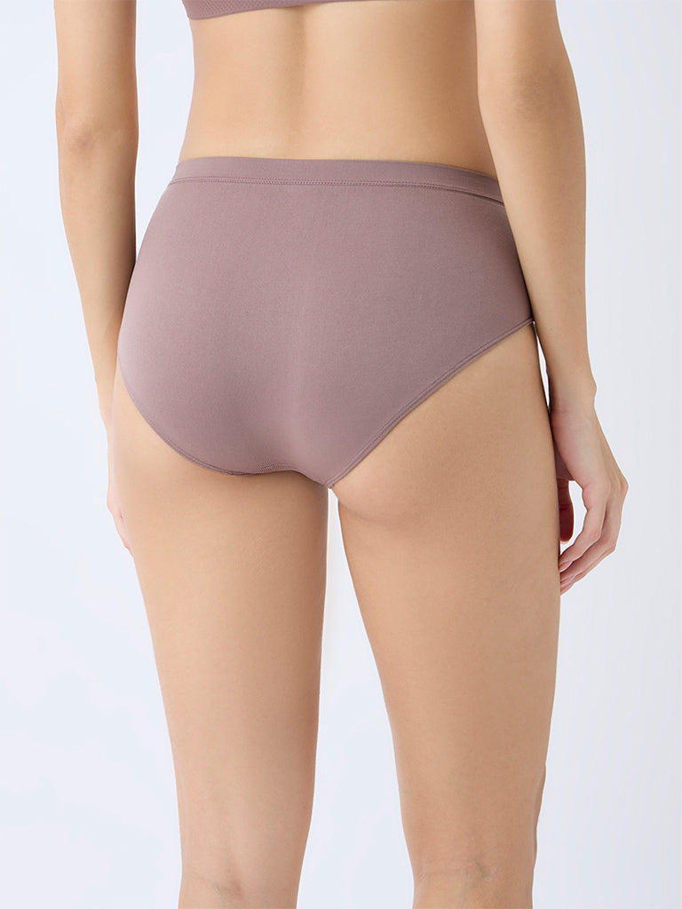 Wunderlove Brown Seam-Free Full Briefs