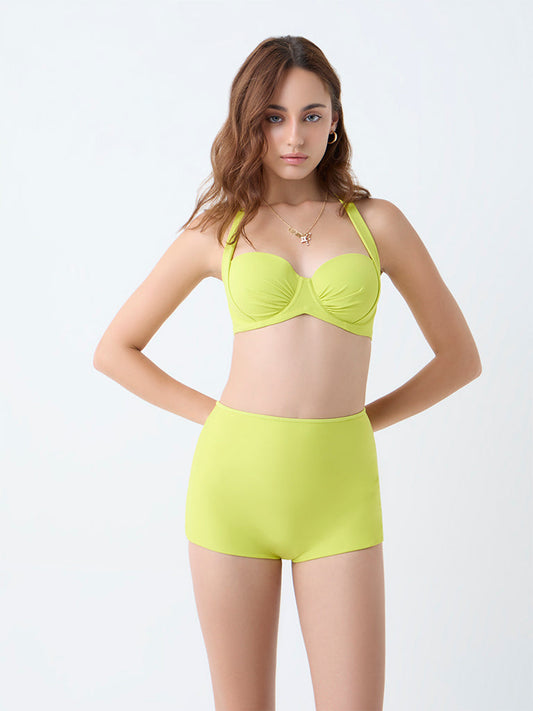 Wunderlove Swimwear Lime Balconette Underwired Bra