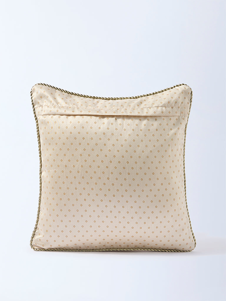 Westside Home Light Brown Geometric Design Cushion Cover