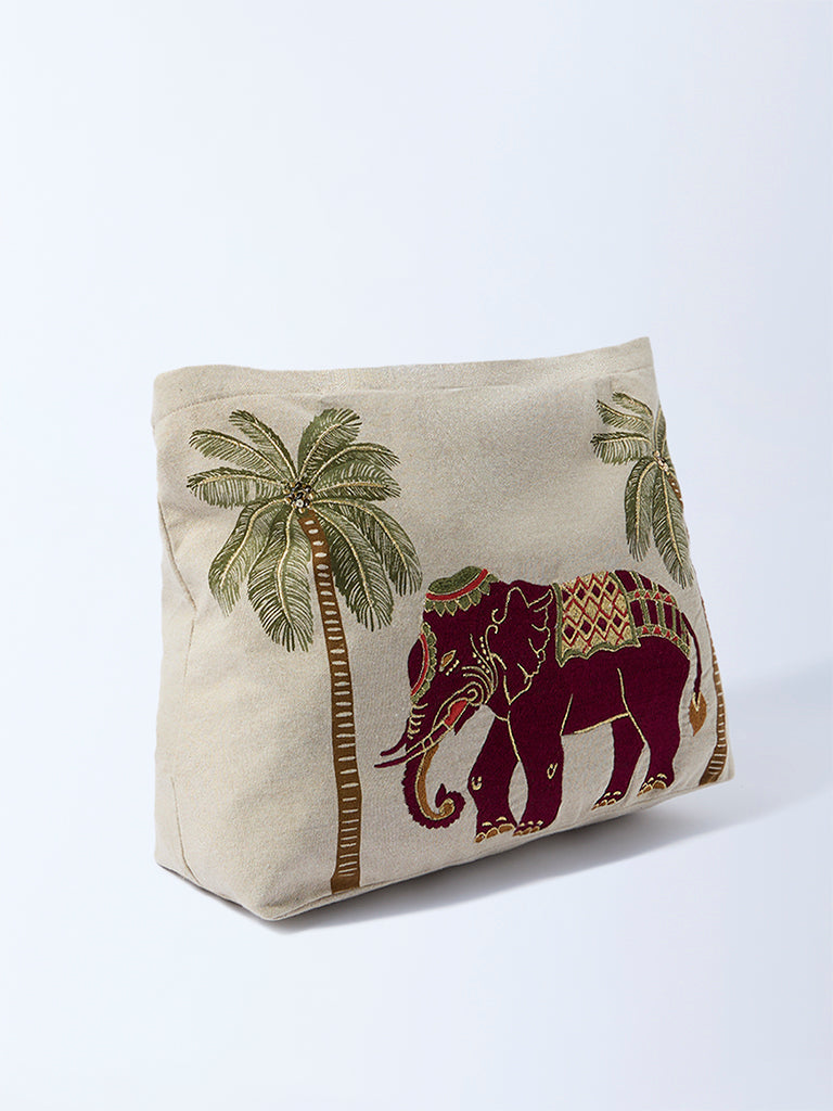 Westside Home Multicolour Elephant Design Tote Bag