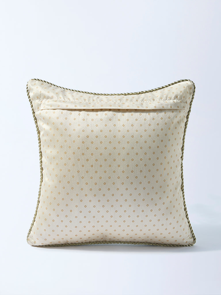 Westside Home Olive Geometric Design Cushion Cover