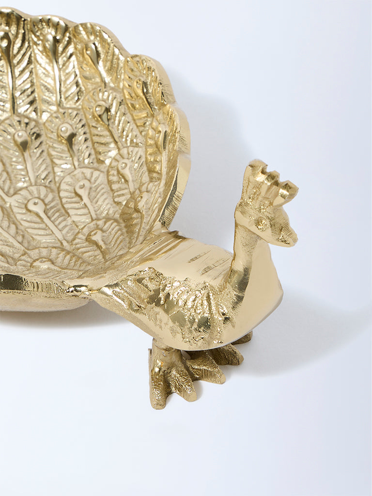 Westside Home Gold Peacock Platter