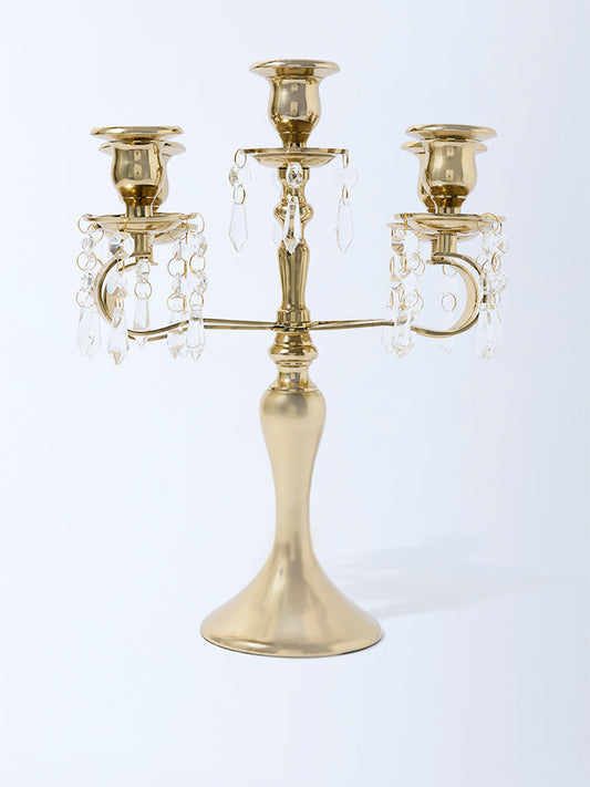Westside Home Gold Metal Abra Candle Stand