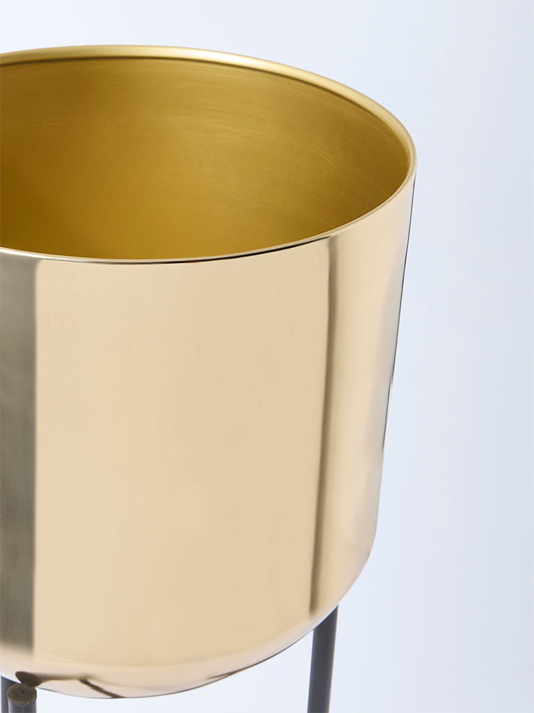 Westside Home Gold Round Pot with Stand