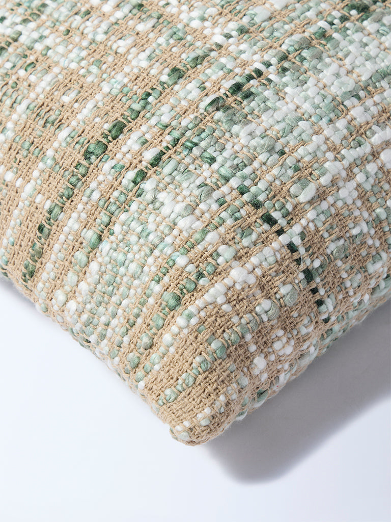 Westside Home Sage Checks Detailed Cushion Cover
