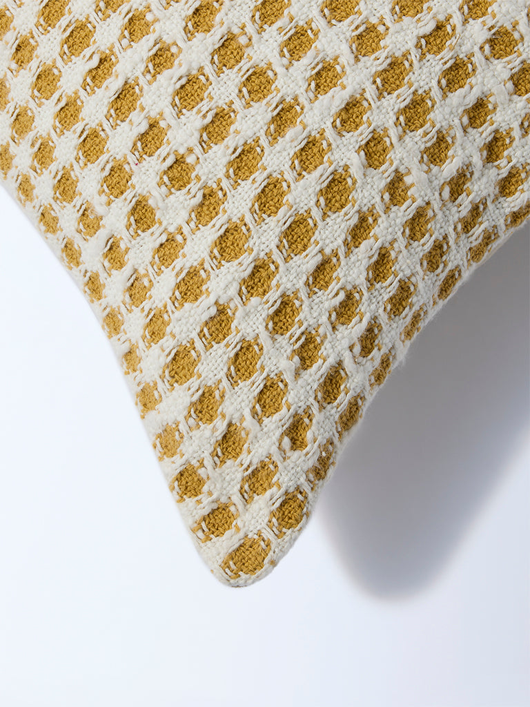 Westside Home Mustard Waffle-Textured Cushion Cover