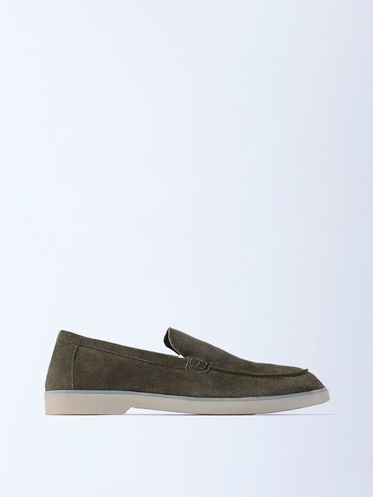 SOLEPLAY Olive Suede Loafers