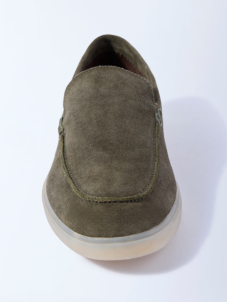 SOLEPLAY Olive Suede Loafers