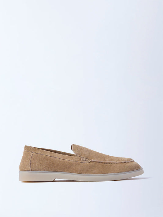 SOLEPLAY Beige Suede Loafers