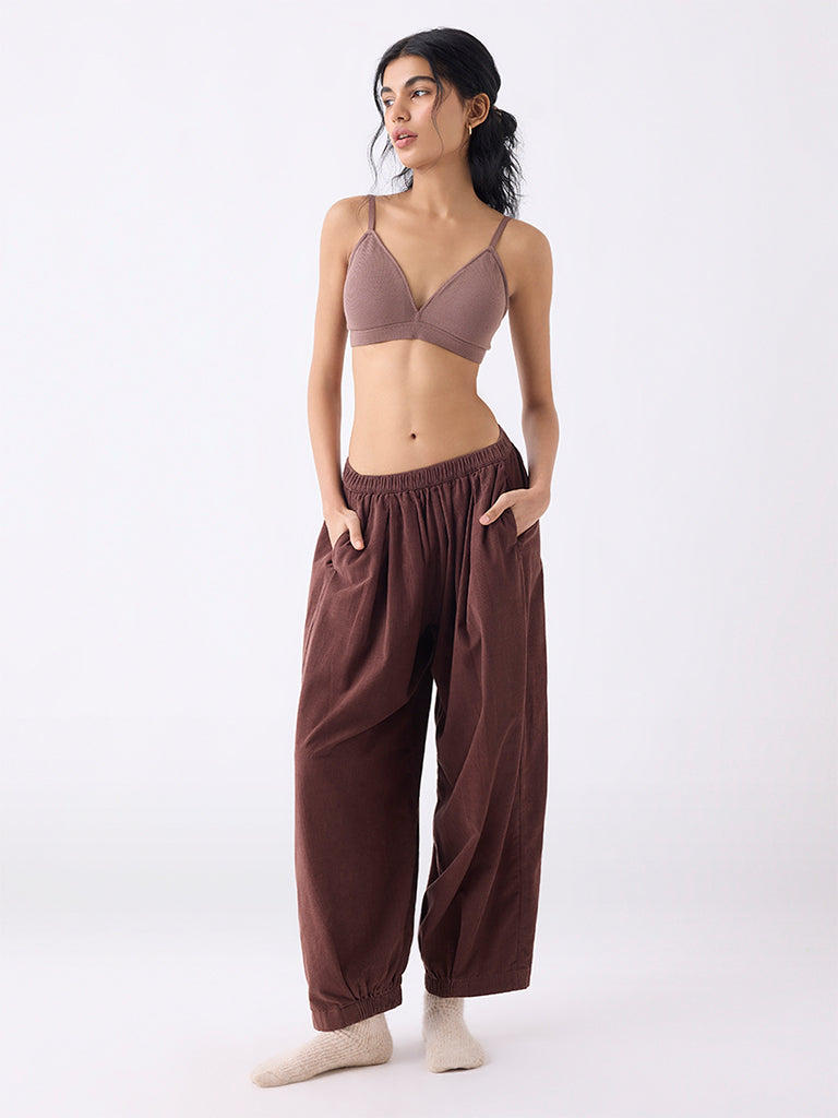 Superstar Dark Brown High-Rise Baggy Corduroy Pants