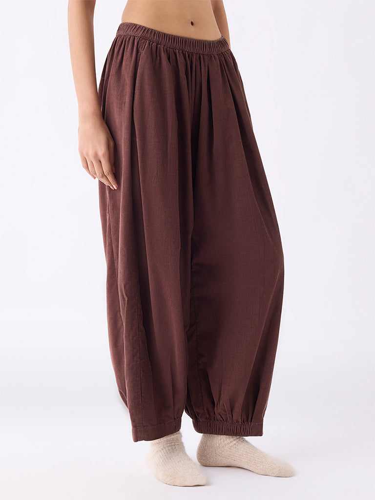 Superstar Dark Brown High-Rise Baggy Corduroy Pants