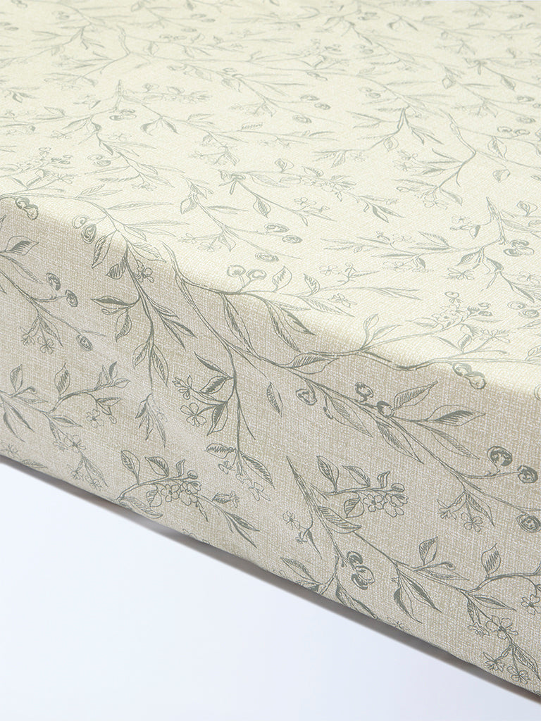 Westside Home Light Sage Berry Design King Bed Sheet Set