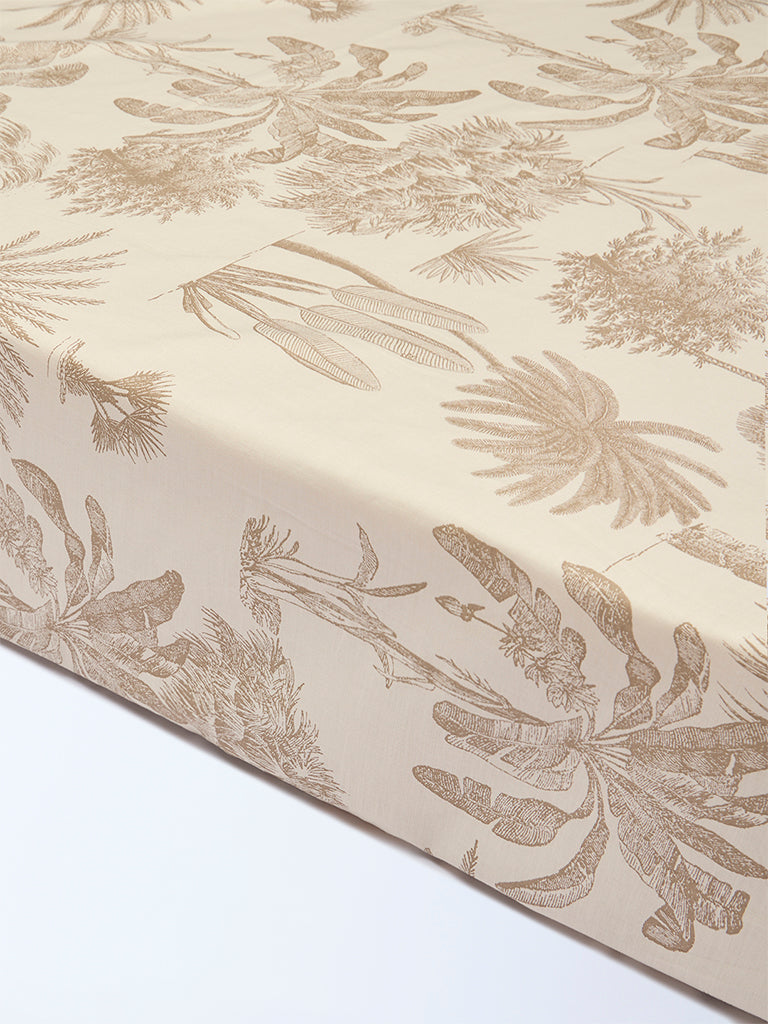 Westside Home Beige Tropical-Inspired King Bed Sheet Set