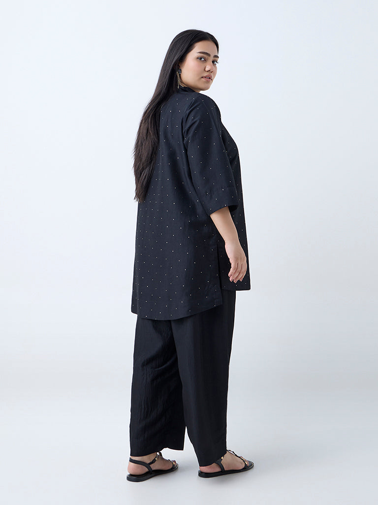 Diza Black Badla Design Tunic