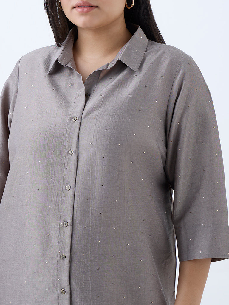 Diza Silver Badla Design Tunic