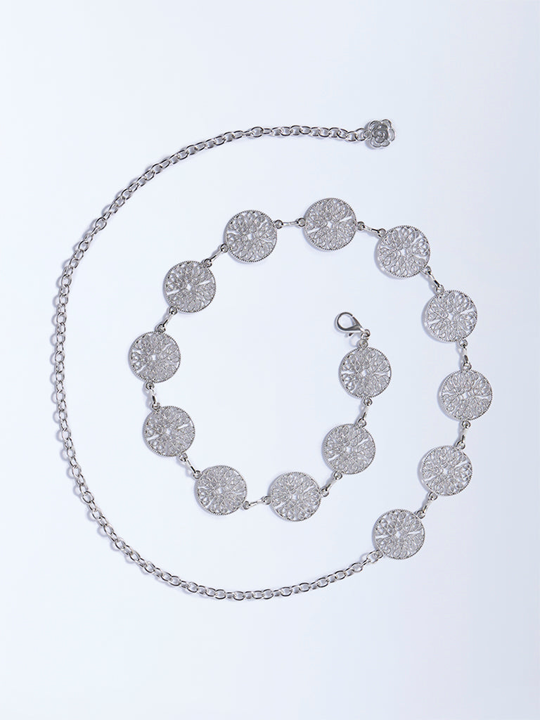 Westside Accessories Silver Medallion Detailed Belt