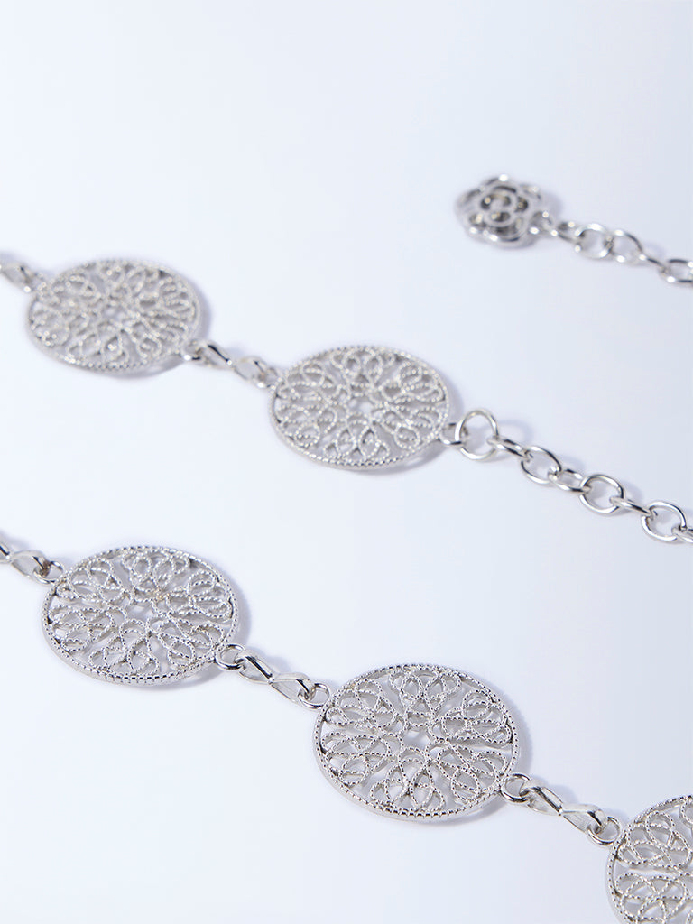 Westside Accessories Silver Medallion Detailed Belt
