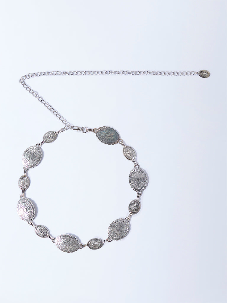 Westside Accessories Silver Concho-Link Belt