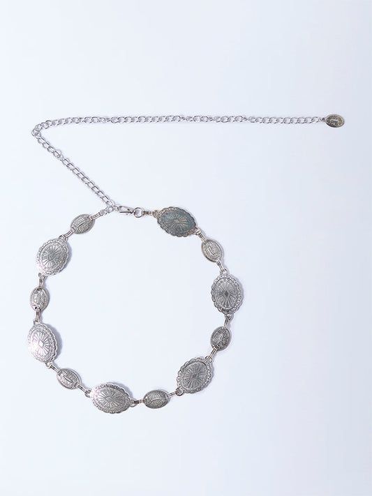 Westside Accessories Silver Concho-Link Belt