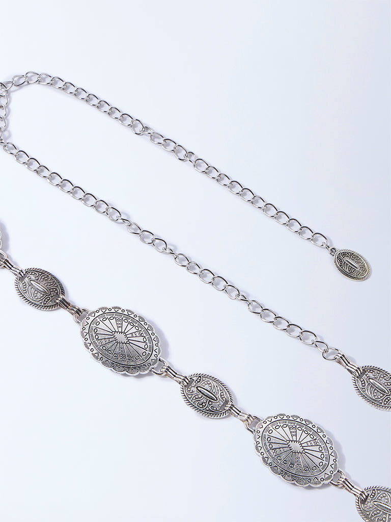 Westside Accessories Silver Concho-Link Belt