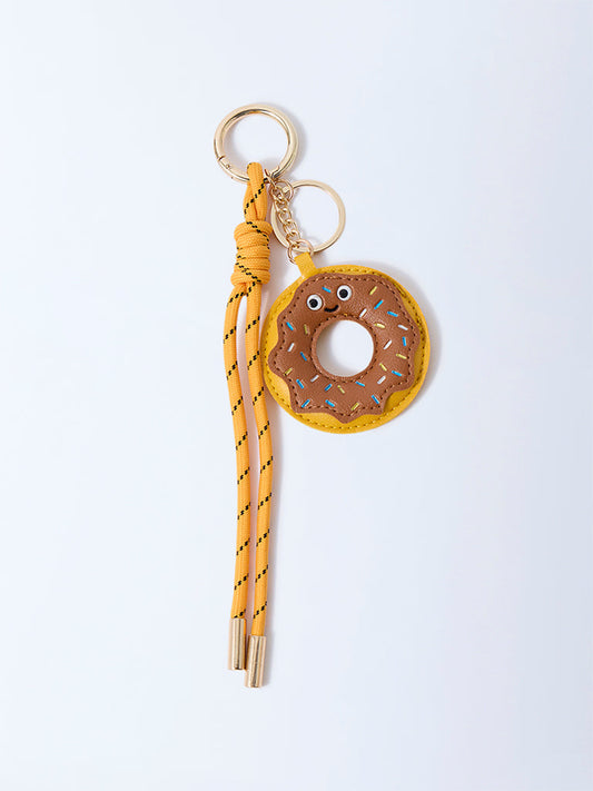 Westside Accessories Yellow Donut-Themed Bag Charm