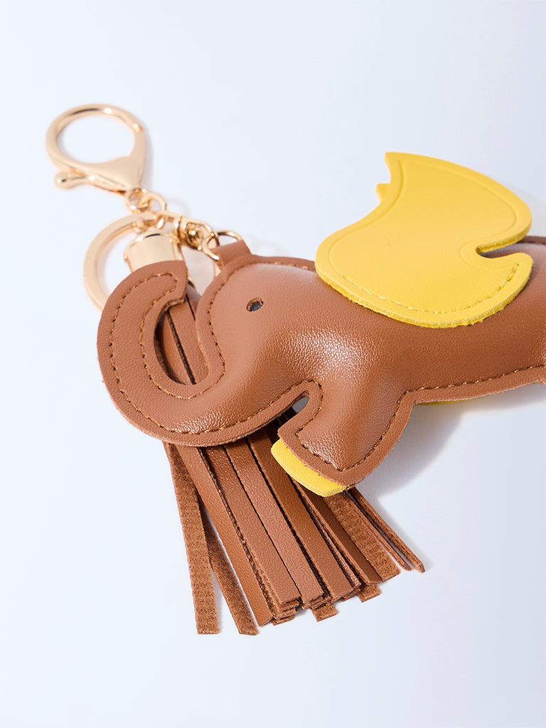 Westside Accessories Brown Elephant Bag Charm