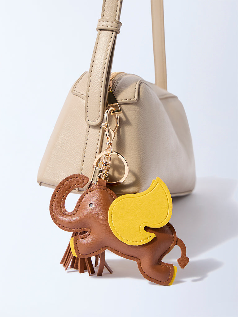 Westside Accessories Brown Elephant Bag Charm