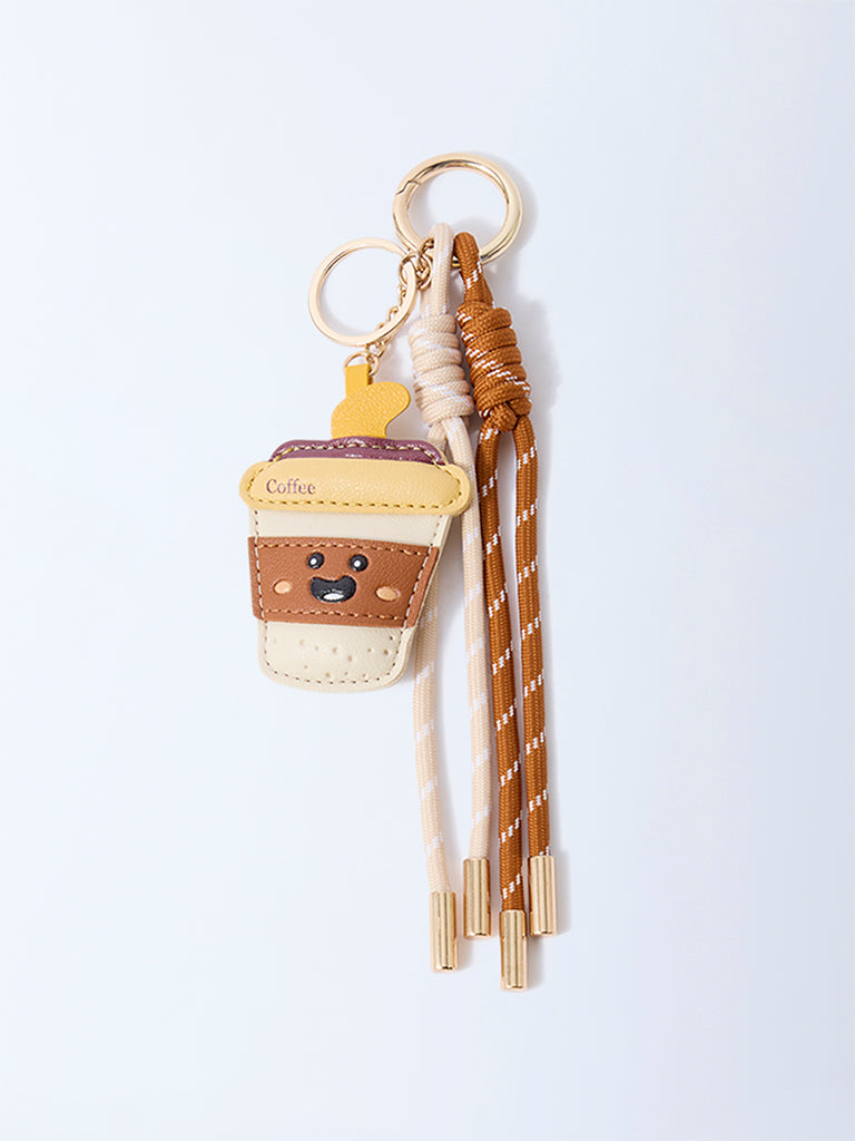 Westside Accessories Beige Ice-Cream Design Bag Charm