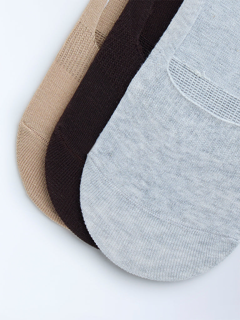 Superstar Multicolour No-Show Cotton-Blend Socks - Pack of 3