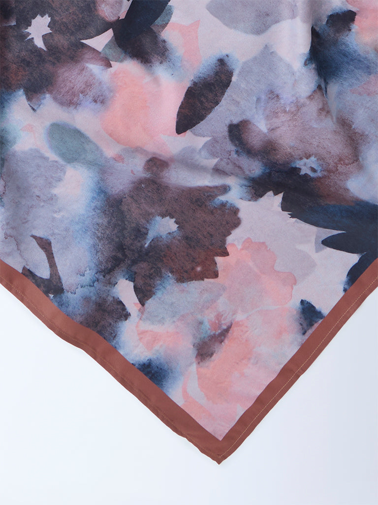 Westside Accessories Rust Brushstroke Printed Scarf