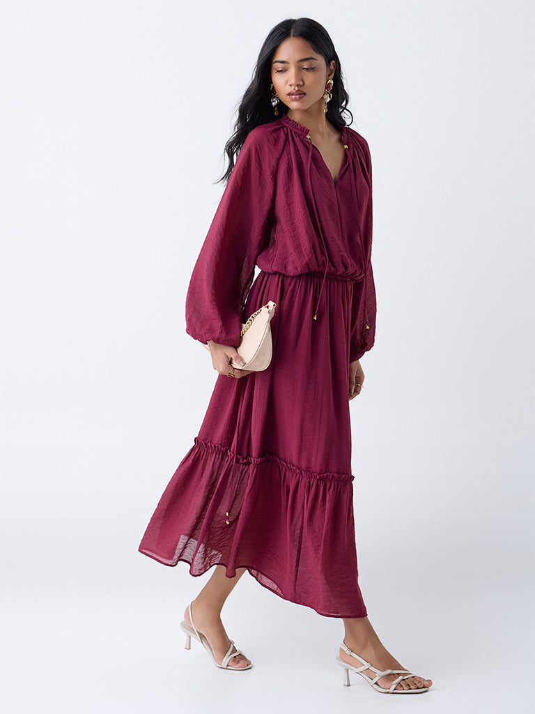 LOV Burgundy Solid Top