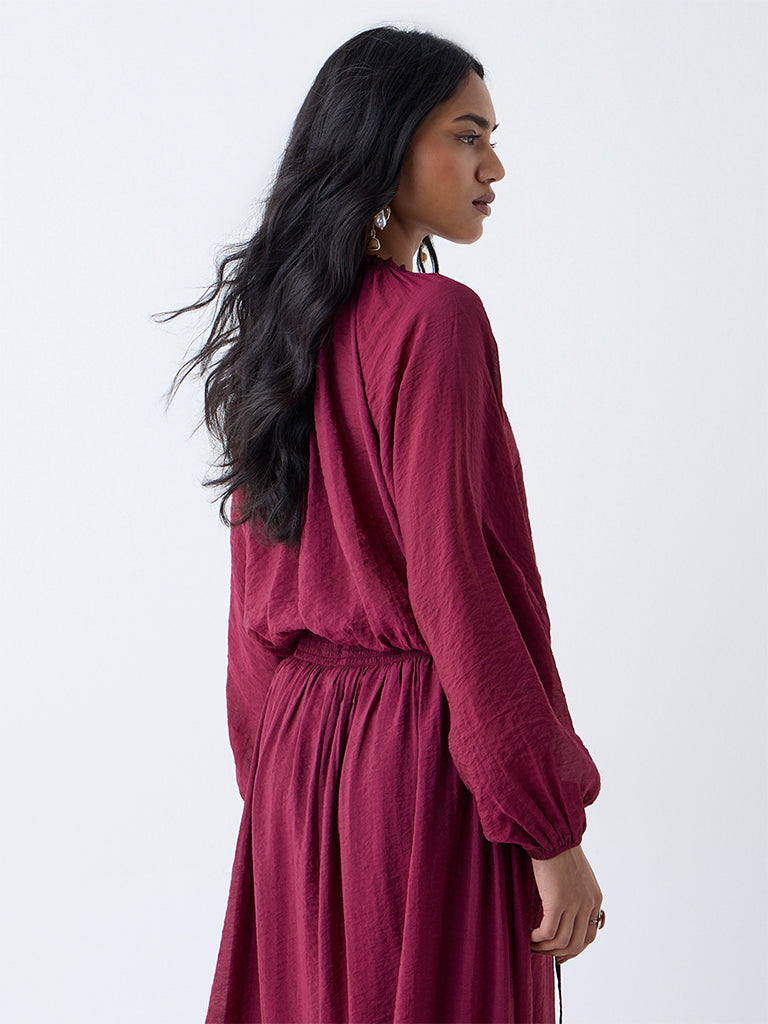 LOV Burgundy Solid Top