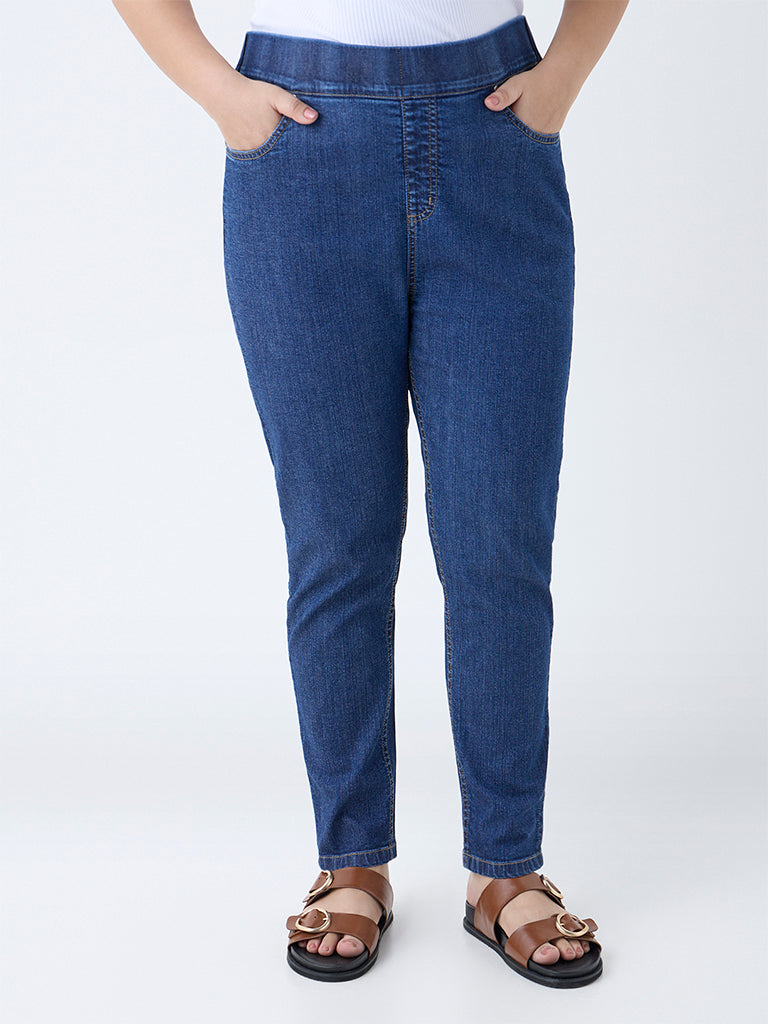 Gia Blue Skinny-Fit High-Rise Denim Jeggings