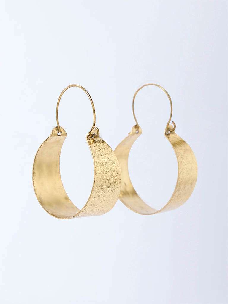 Westside Accessories Gold Statement Hoop Earrings