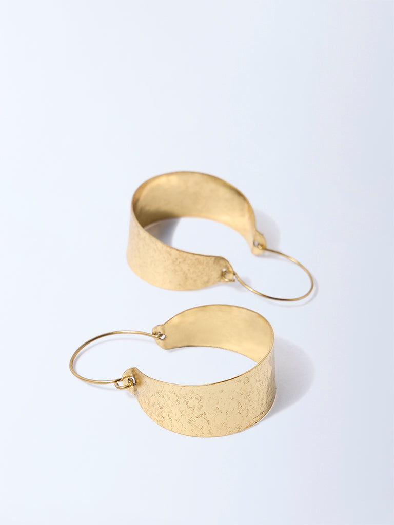 Westside Accessories Gold Statement Hoop Earrings