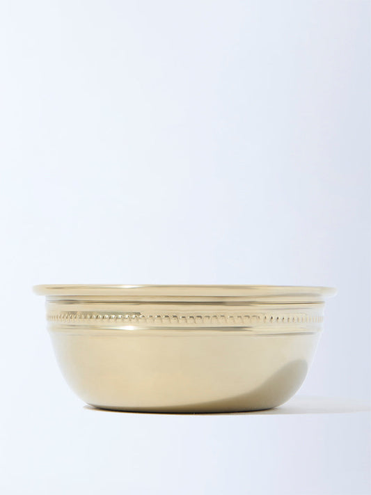 Westside Home Gold Beaded Serving Bowl