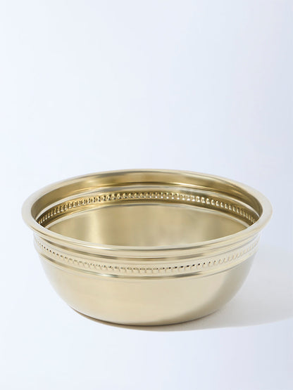Westside Home Gold Beaded Serving Bowl