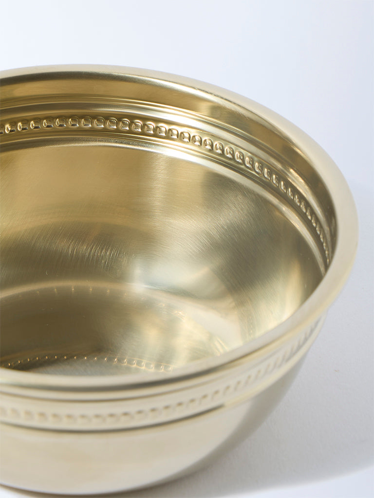 Westside Home Gold Beaded Serving Bowl