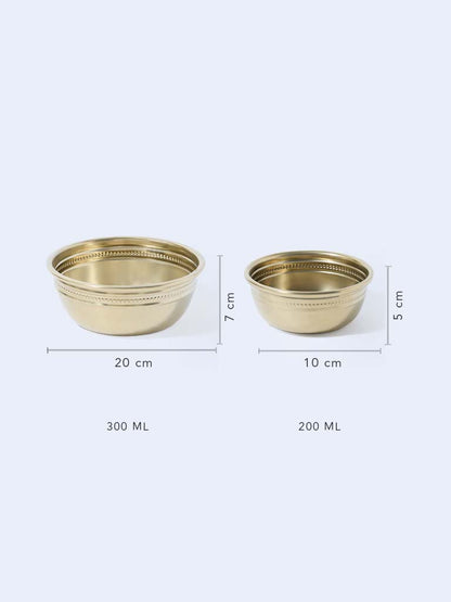 Westside Home Gold Beaded Serving Bowl