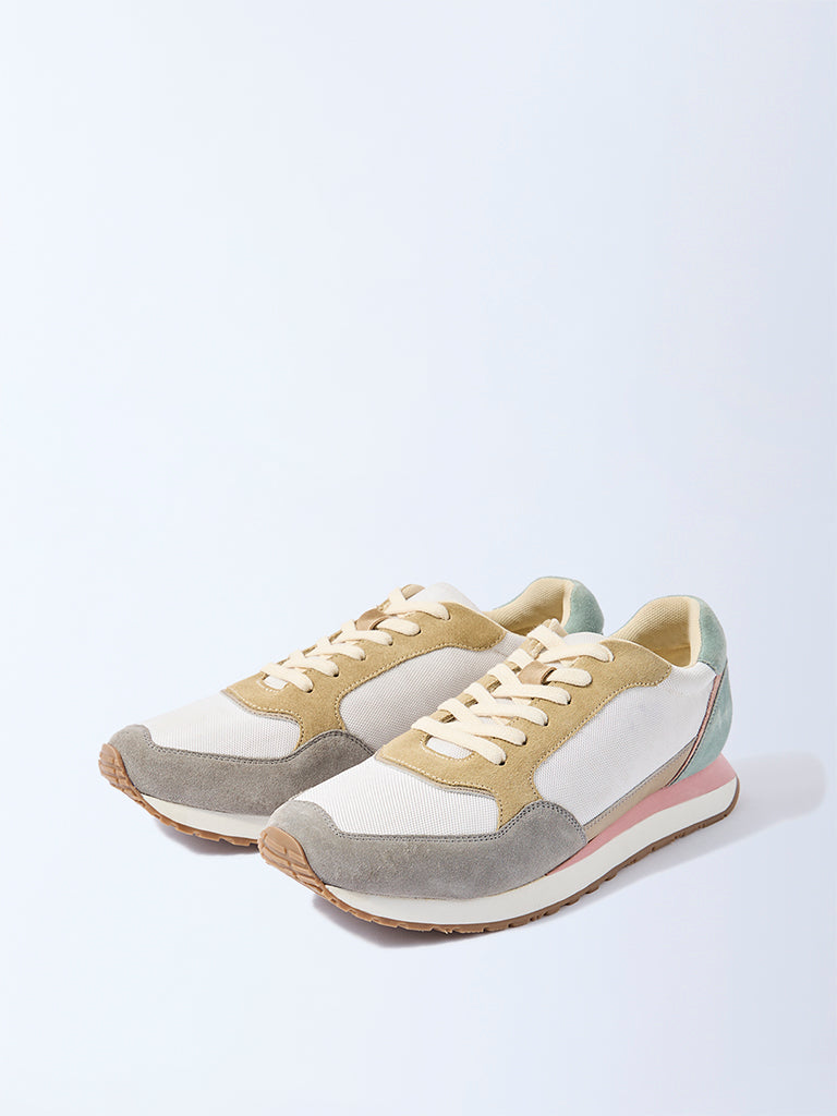 LUNA BLU Multicolour Suede Lace-Up Sneakers