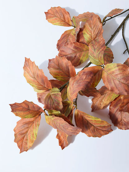 Westside Home Orange Artificial Chestnut Leaf Plant