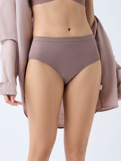 Wunderlove Brown Seam-Free Full Briefs