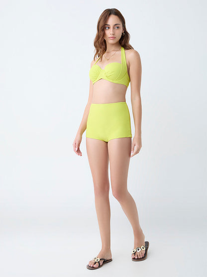 Wunderlove Swimwear Lime Balconette Underwired Bra