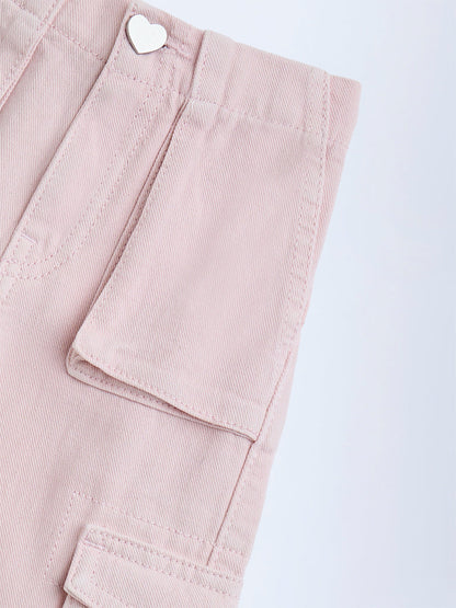 HOP Kids Pink Jogger-Style Relaxed-Fit High-Rise Jeans