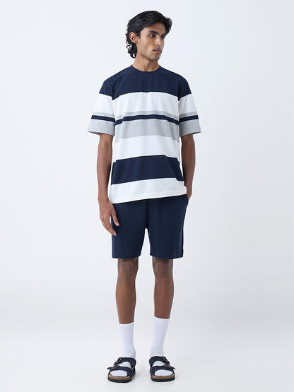 WES Lounge Off-White Relaxed-Fit Cotton-Blend T-Shirt