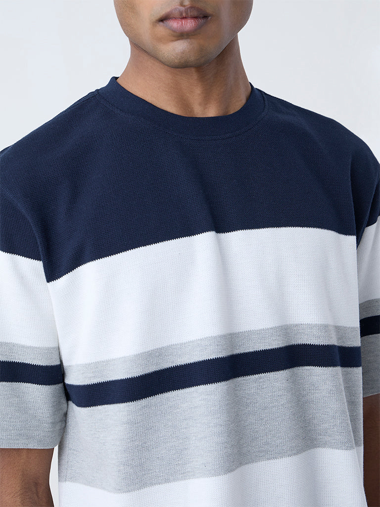 WES Lounge Off-White Relaxed-Fit Cotton-Blend T-Shirt