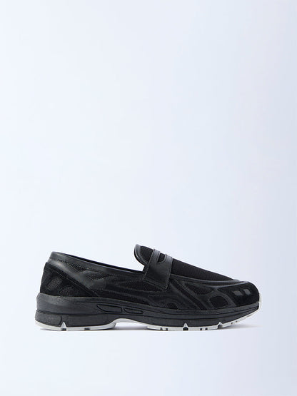 SOLEPLAY Black Mesh Detailed Snoafers