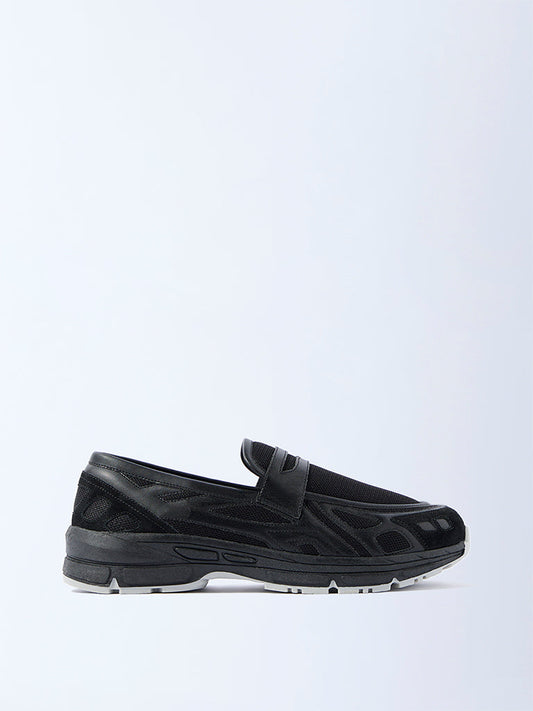 SOLEPLAY Black Mesh Detailed Snoafers