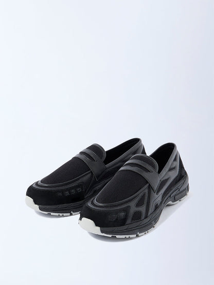 SOLEPLAY Black Mesh Detailed Snoafers
